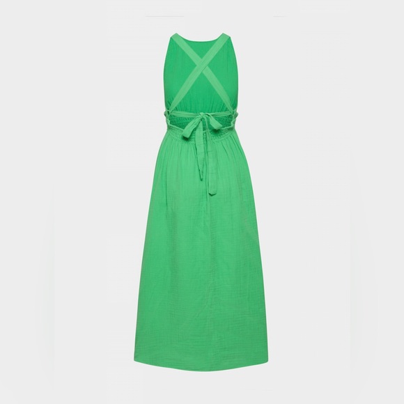 Aritzia Little Moon AirPlush Cotton Aries Dress in Court Green Size Medium - Picture 7 of 10